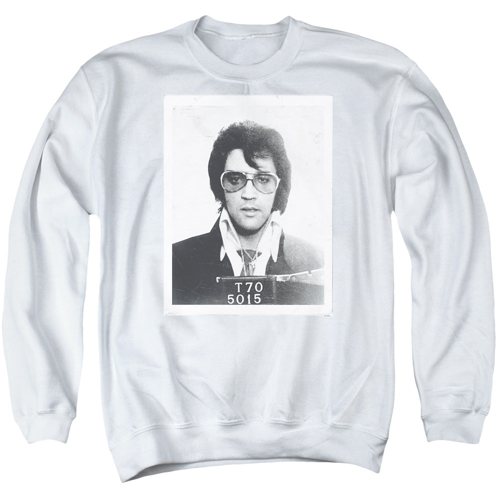 Elvis Presley Framed Mens Crewneck Sweatshirt White