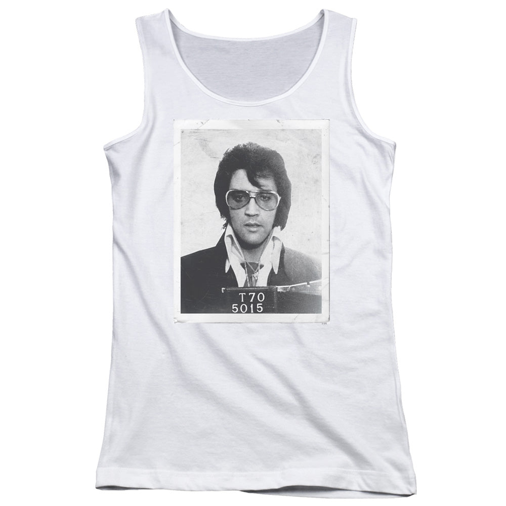 Elvis Presley Framed Womens Tank Top Shirt White