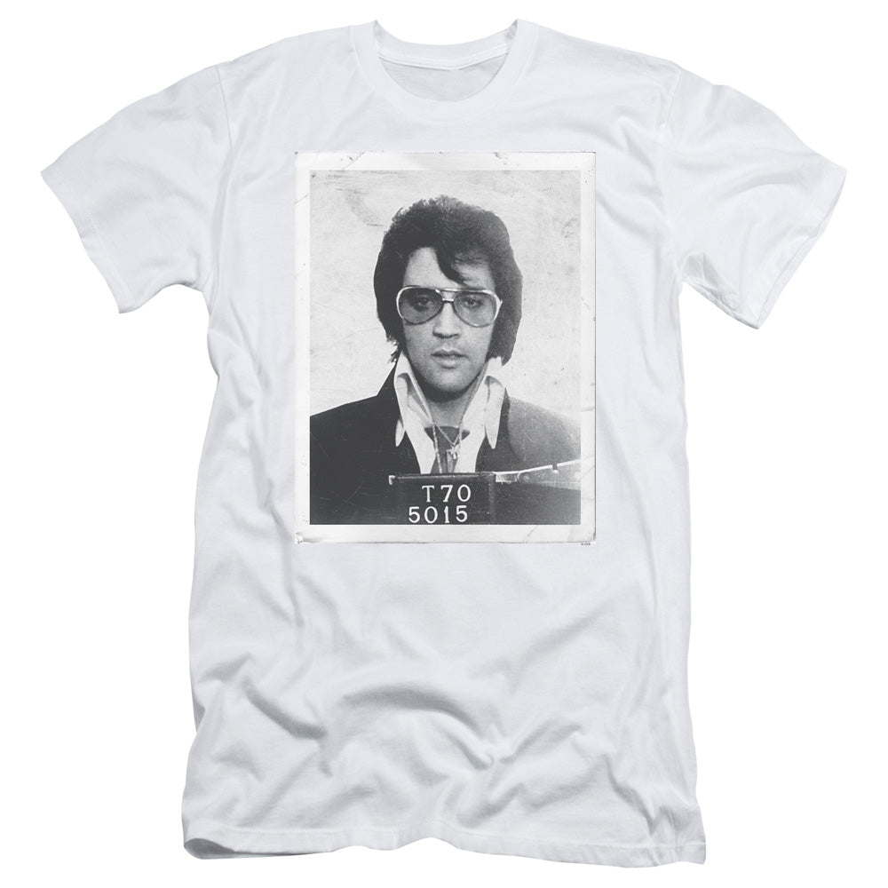 Elvis Presley Framed Slim Fit Mens T Shirt White