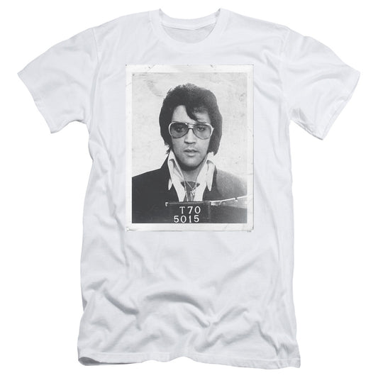 Elvis Presley Framed Slim Fit Mens T Shirt White