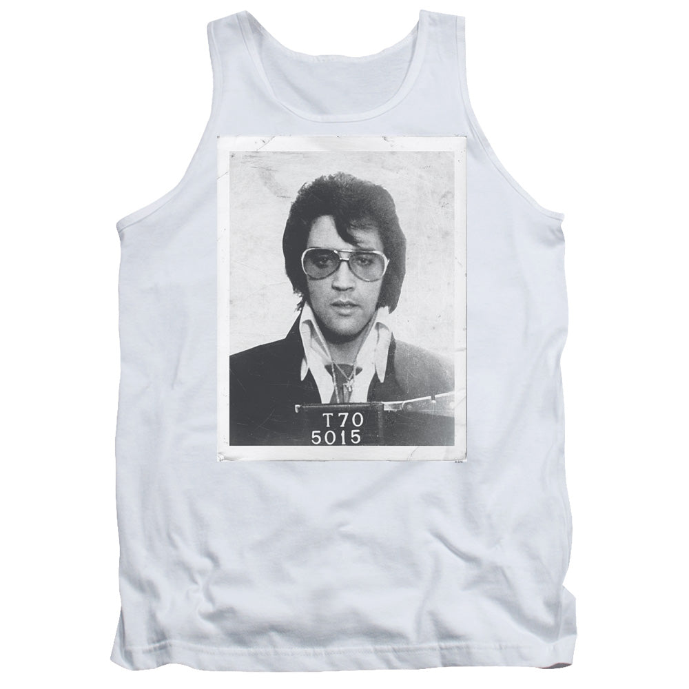 Elvis Presley Framed Mens Tank Top Shirt White