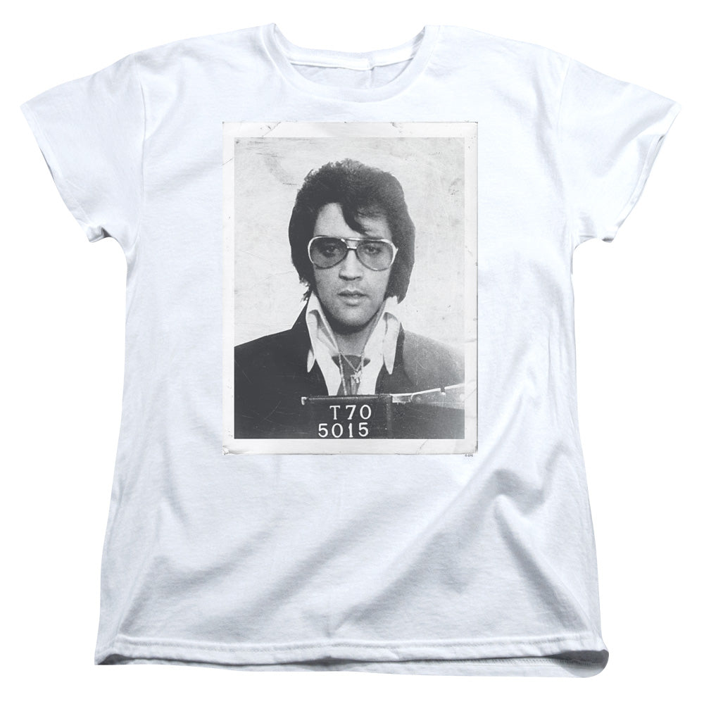 Elvis Presley Framed Womens T Shirt White