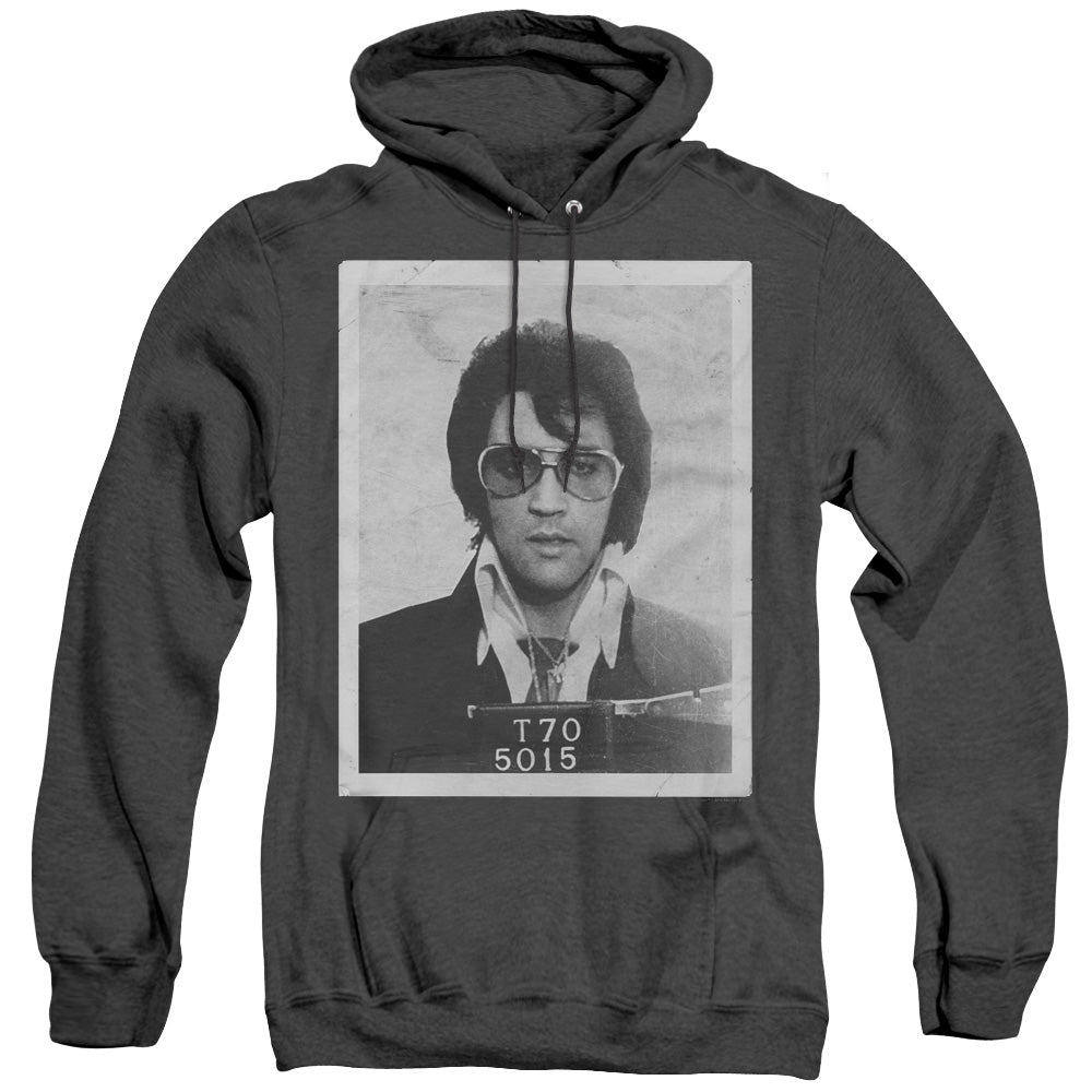 Elvis Presley Framed Heather Mens Hoodie Black