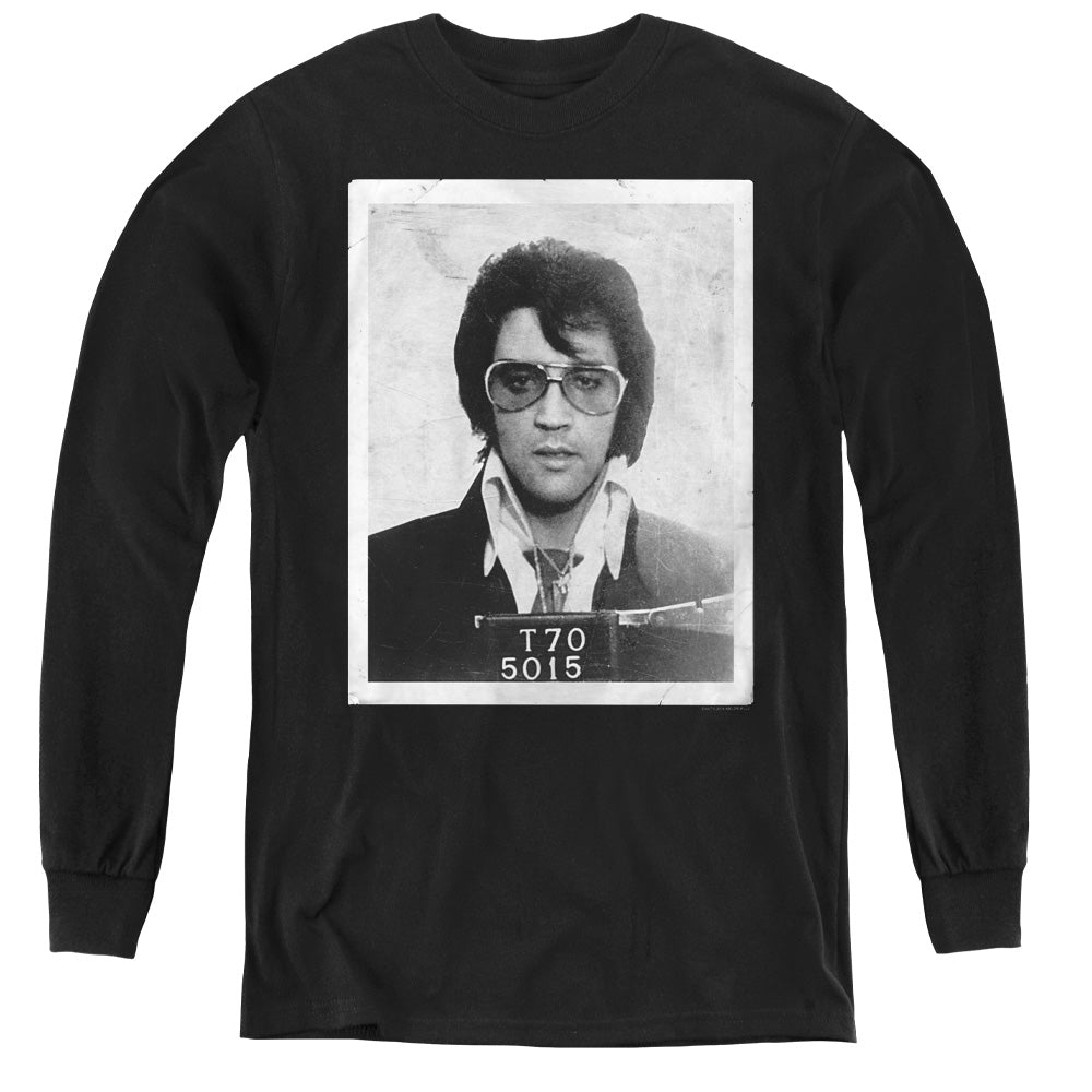 Elvis Presley Framed Long Sleeve Kids Youth T Shirt Black