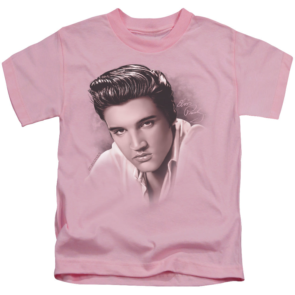 Elvis Presley the Stare Juvenile Kids Youth T Shirt Pink 