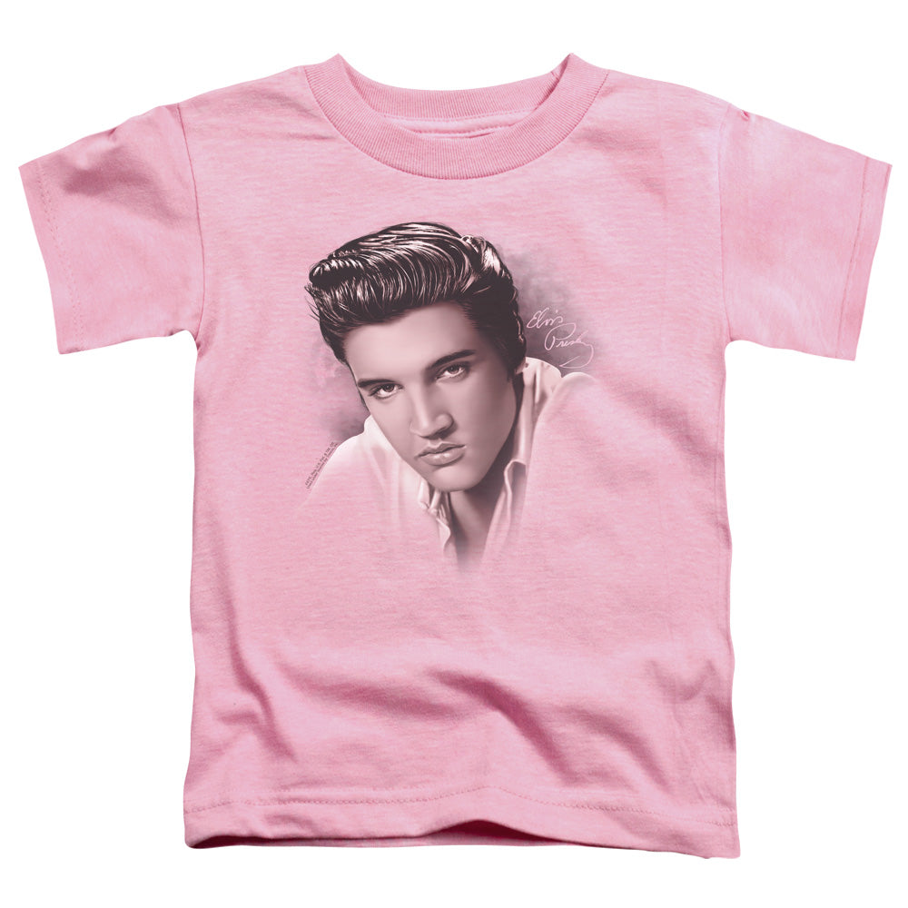 Elvis Presley the Stare Toddler Kids Youth T Shirt Pink