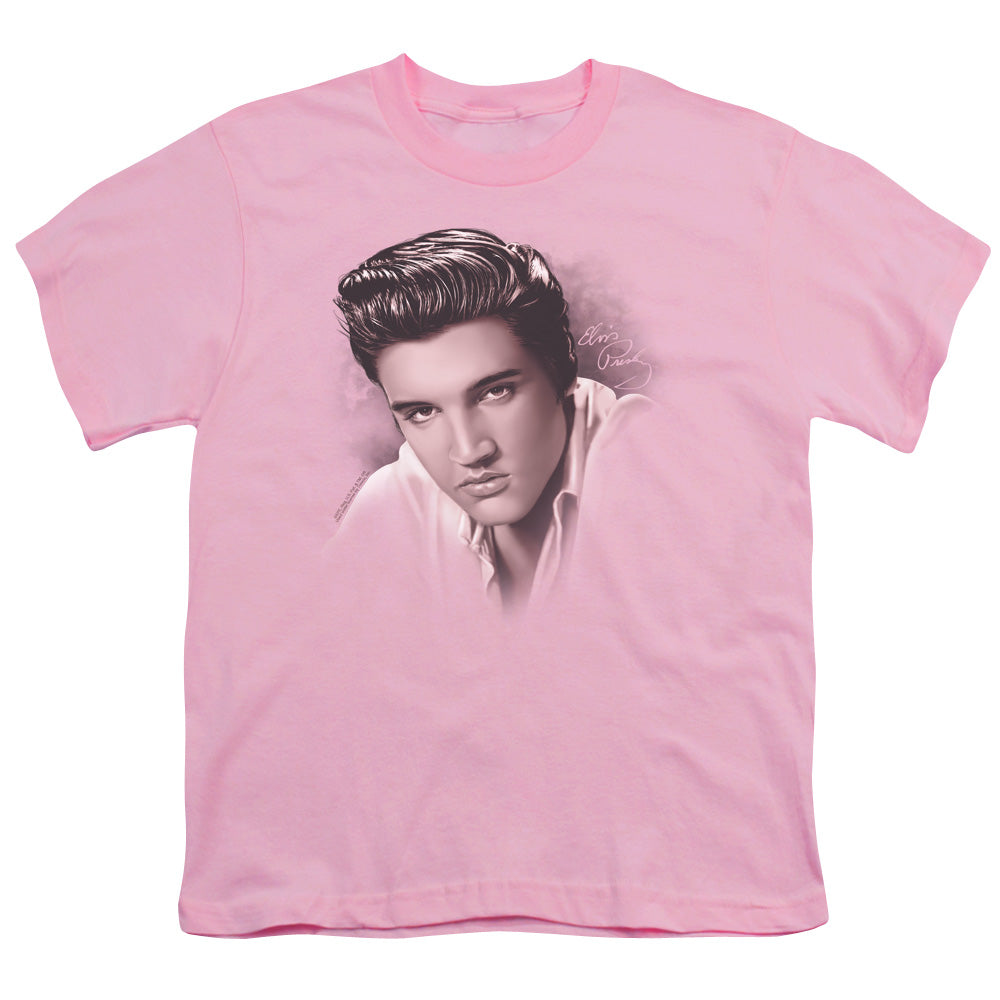 Elvis Presley the Stare Kids Youth T Shirt Pink