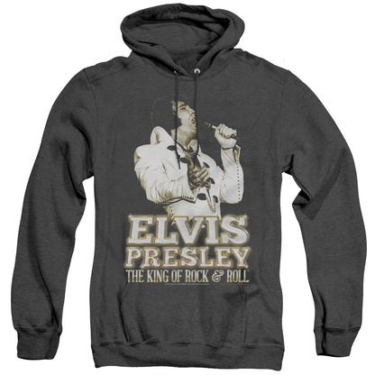 Elvis Presley Golden Mens Heather Hoodie Black Officially Licensed