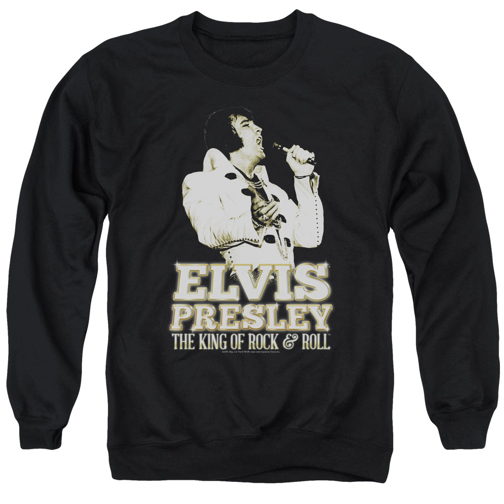 Elvis Presley Golden Mens Crewneck Sweatshirt Black