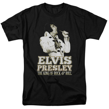 Elvis Presley Golden Mens T Shirt Black