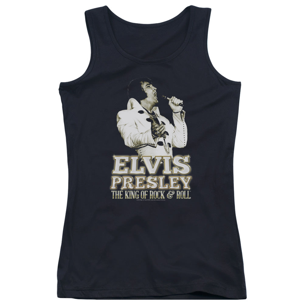 Elvis Presley Golden Womens Tank Top Shirt Black