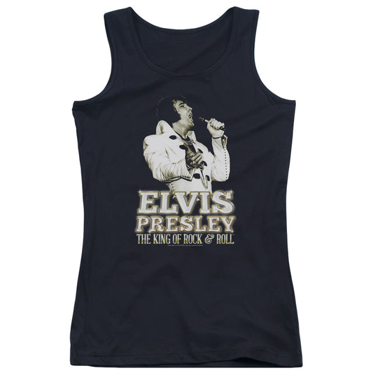 Elvis Presley Golden Womens Tank Top Shirt Black