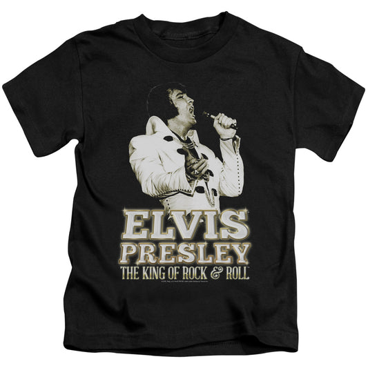 Elvis Presley Golden Juvenile Kids Youth T Shirt Black 