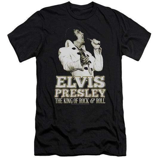 Elvis Presley Golden Slim Fit Mens T Shirt Black