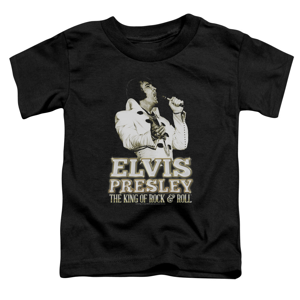 Elvis Presley Golden Toddler Kids Youth T Shirt Black