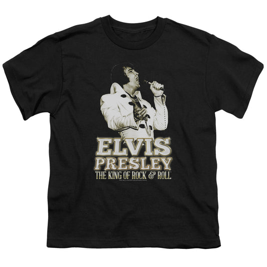 Elvis Presley Golden Kids Youth T Shirt Black