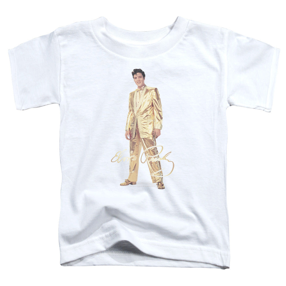 Elvis Presley Gold Lame Suit Toddler Kids Youth T Shirt White