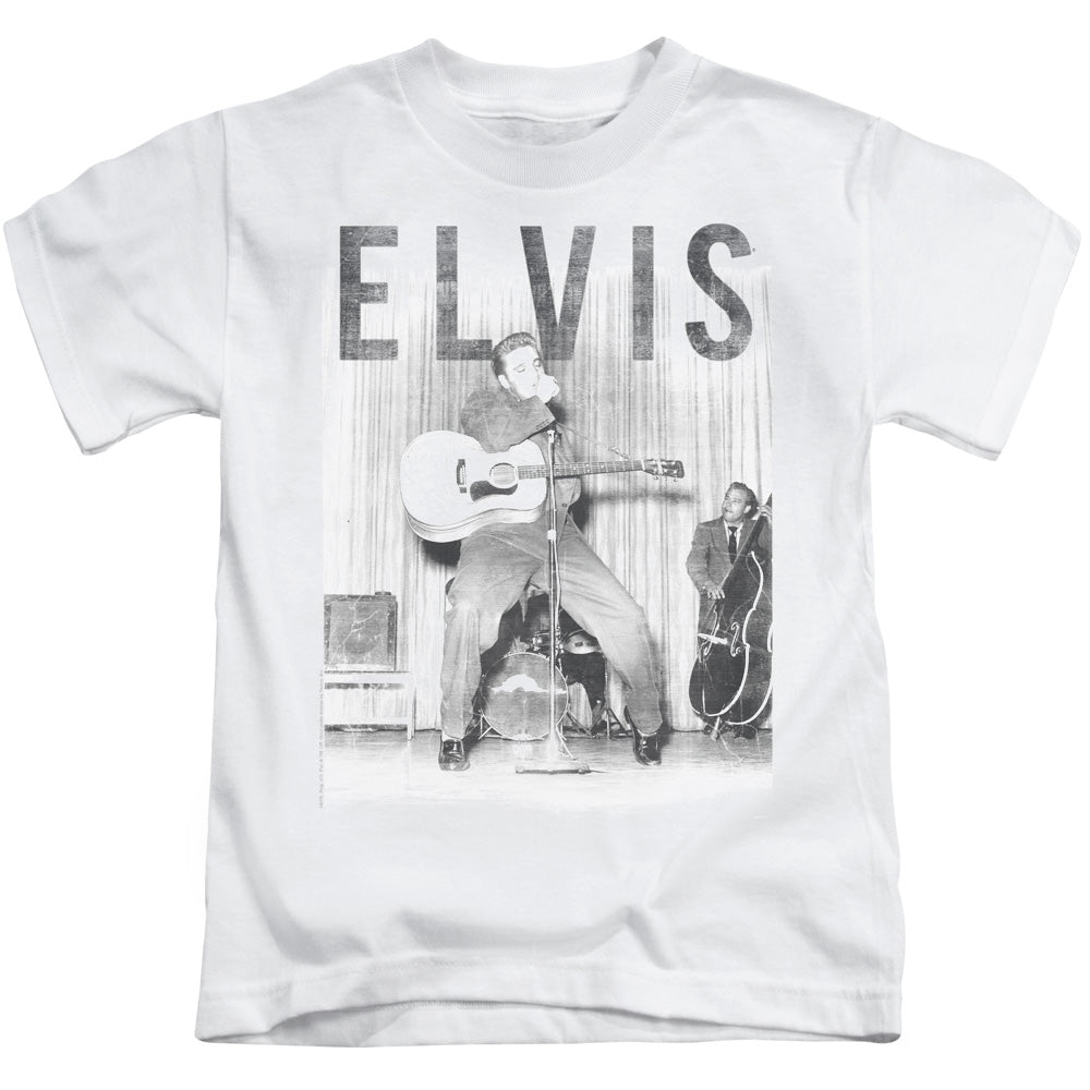 Elvis Presley With the Band Juvenile Kids Youth T Shirt White 