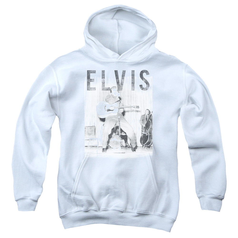 Elvis Presley With the Band Kids Youth Hoodie White