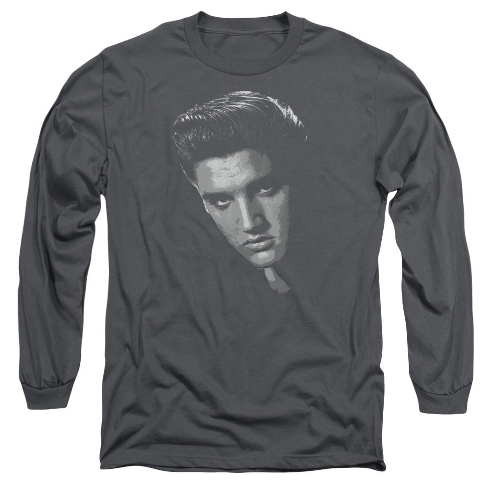 Elvis Presley American Idol Mens Long Sleeve Shirt Charcoal