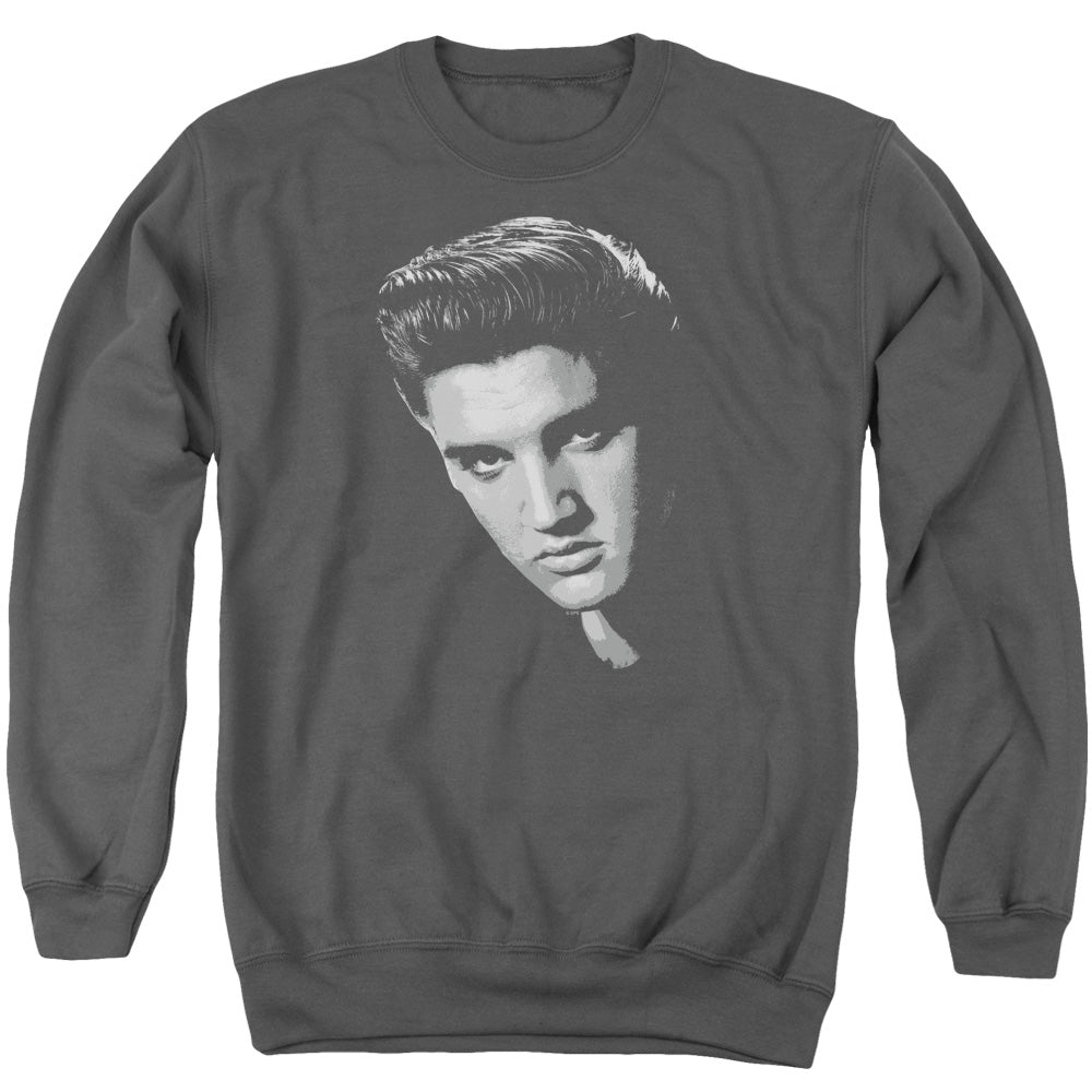 Elvis Presley American Idol Mens Crewneck Sweatshirt Charcoal