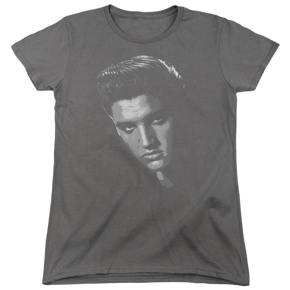 Elvis Presley American Idol Womens T Shirt Charcoal