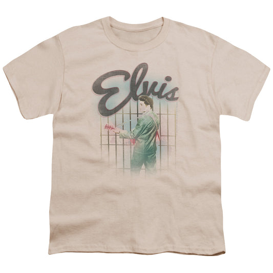 Elvis Presley Colorful King Kids Youth T Shirt Cream