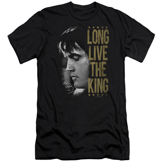 Elvis Presley Long Live the King Premium Bella Canvas Slim Fit Mens T Shirt Black