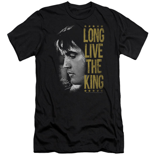 Elvis Presley Long Live the King Slim Fit Mens T Shirt Black