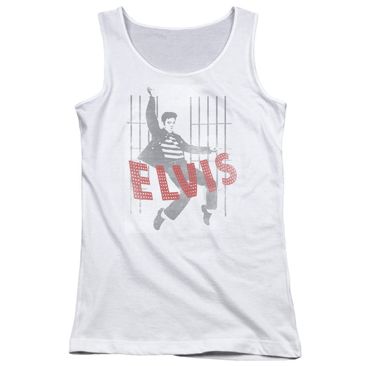 Elvis Presley Iconic Pose Womens Tank Top Shirt White