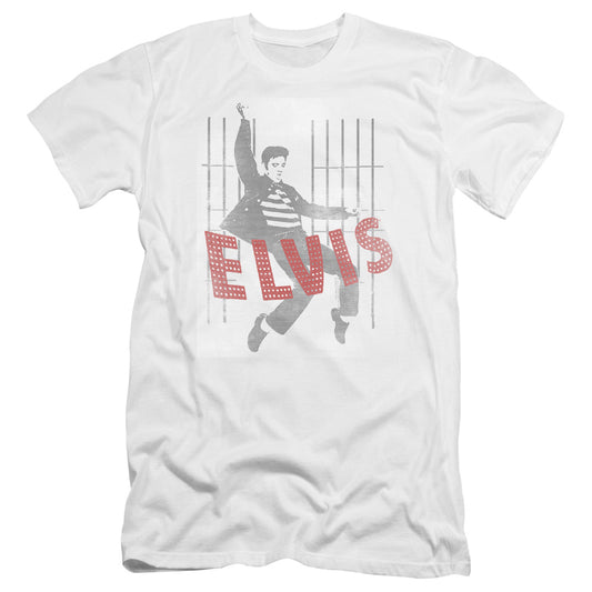 Elvis Presley Iconic Pose Premium Bella Canvas Slim Fit Mens T Shirt White