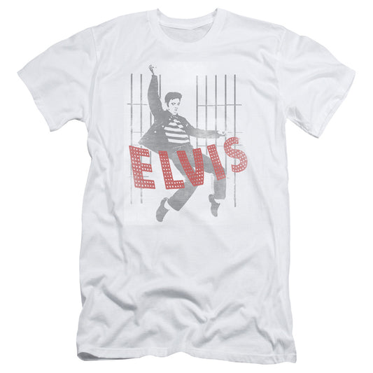 Elvis Presley Iconic Pose Slim Fit Mens T Shirt White