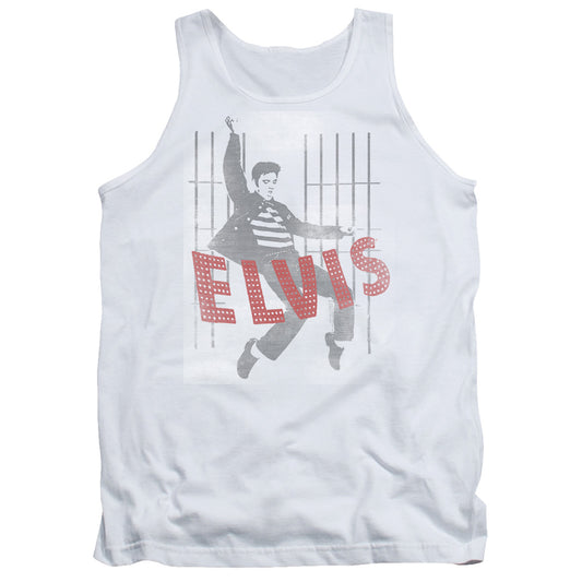 Elvis Presley Iconic Pose Mens Tank Top Shirt White