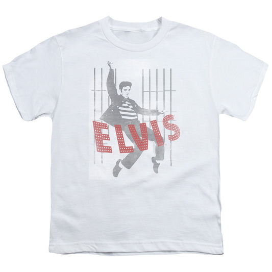 Elvis Presley Iconic Pose Kids Youth T Shirt White