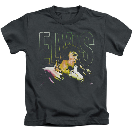 Elvis Presley Multicolored Juvenile Kids Youth T Shirt Charcoal 