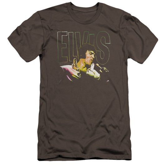 Elvis Presley Multicolored Premium Bella Canvas Slim Fit Mens T Shirt Charcoal