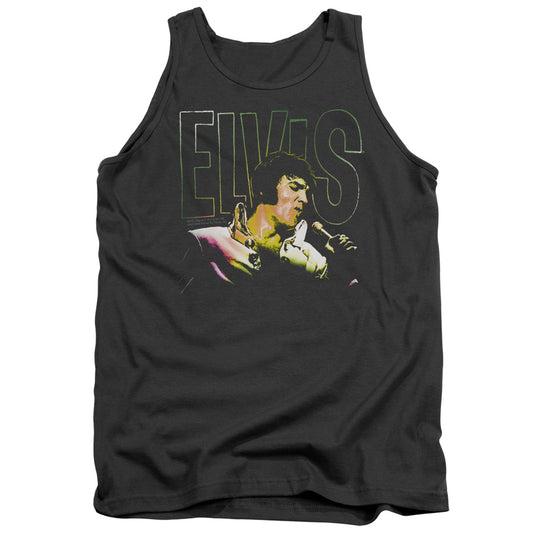 Elvis Presley Multicolored Mens Tank Top Shirt Charcoal