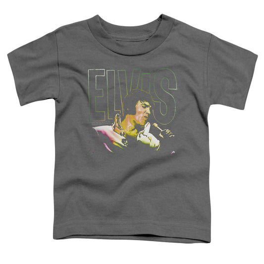 Elvis Presley Multicolored Toddler Kids Youth T Shirt Charcoal