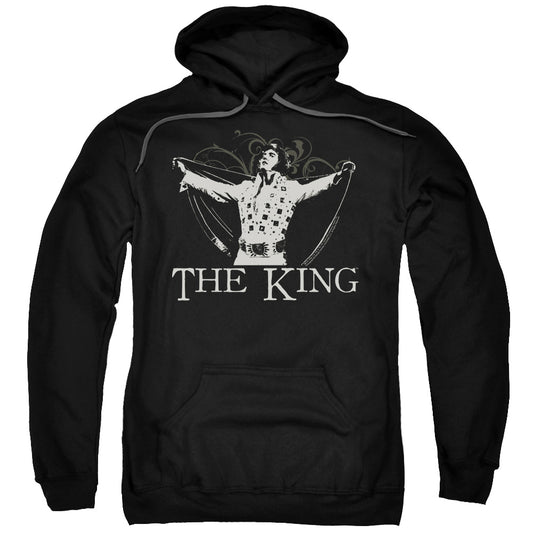 Elvis Presley Ornate King Mens Hoodie Black