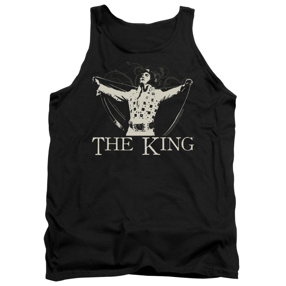 Elvis Presley Ornate King Mens Tank Top Shirt Black