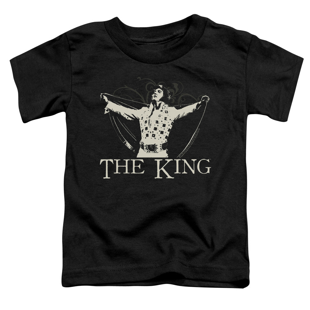 Elvis Presley Ornate King Toddler Kids Youth T Shirt Black