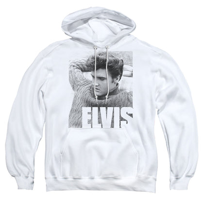 Elvis Presley Relaxing Mens Hoodie White Officially Licensed