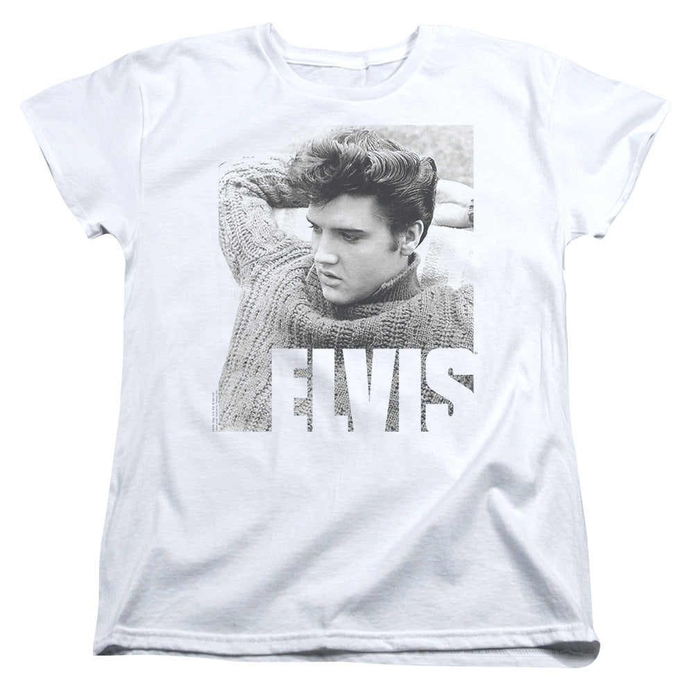 Elvis Presley Relaxing Womens T Shirt White