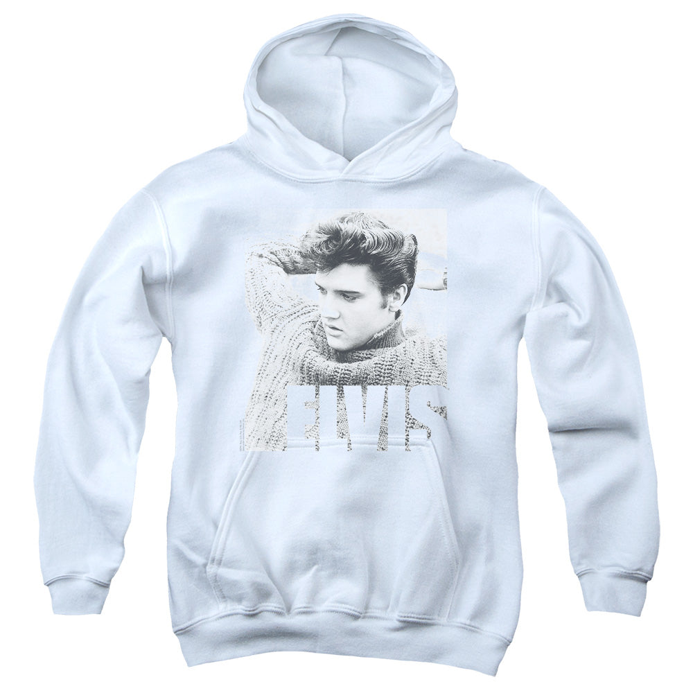 Elvis Presley Relaxing Kids Youth Hoodie White