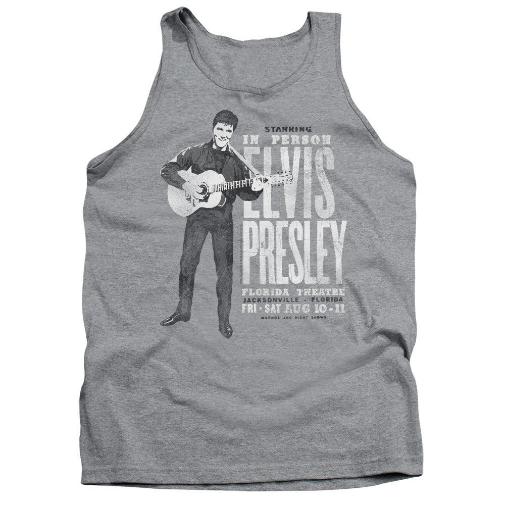 Elvis Presley in Person Mens Tank Top Shirt Athletic Heather