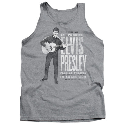 Elvis Presley in Person Mens Tank Top Shirt Athletic Heather