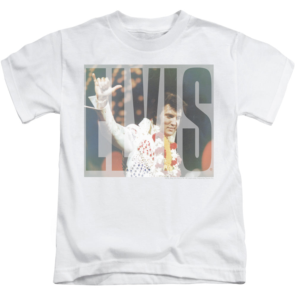 Elvis Presley Aloha Knockout Juvenile Kids Youth T Shirt White 