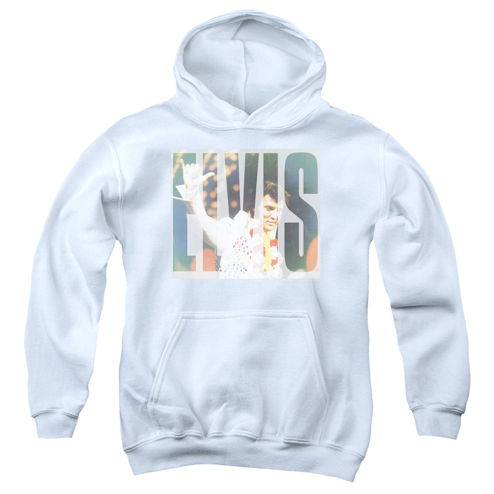 Elvis Presley Aloha Knockout Kids Youth Hoodie White