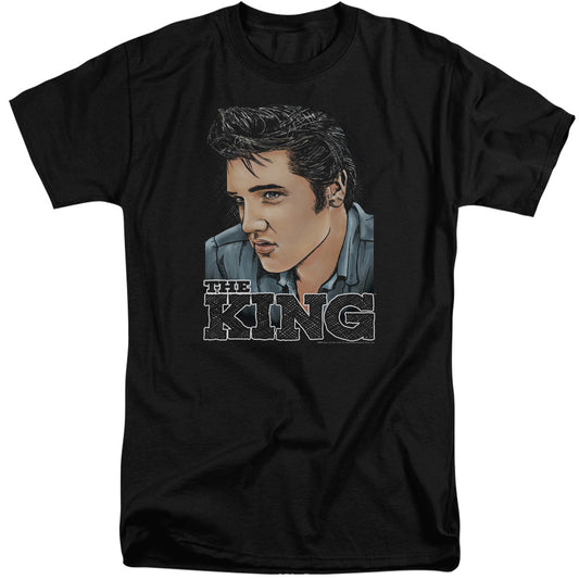 Elvis Presley Graphic King Mens Tall T Shirt Black