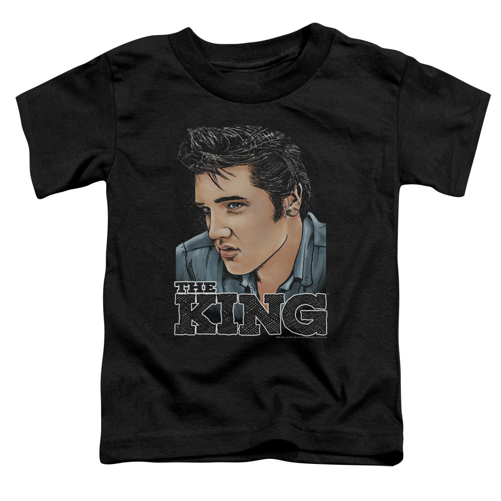 Elvis Presley Graphic King Toddler Kids Youth T Shirt Black